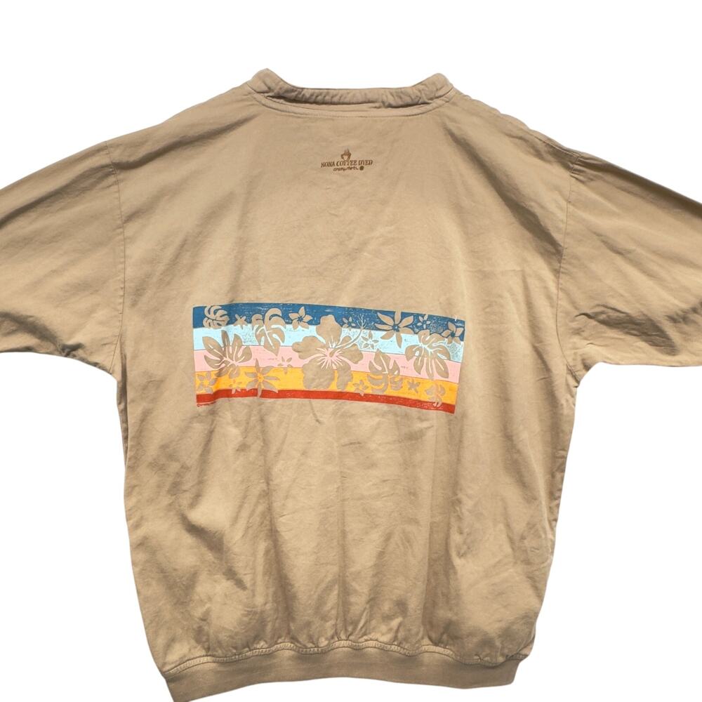 Crazy Shirts Hawaii Unisex L‎ Kona Dyed Pullover Banded Floral Rainbow Relaxed - Picture 4 of 9